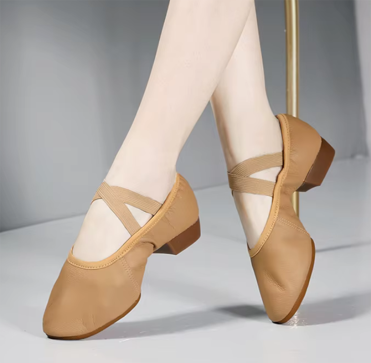 Soft Supple Leather Split Sole Practice Pole Dance Shoes