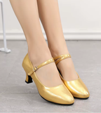 Classic Ballroom Shiny Leather Dance Shoes in 5 Colours