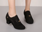 Black or Red Professional Dance Shoes with Flexible Sole