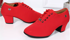 Black or Red Professional Dance Shoes with Flexible Sole
