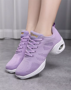 Breathable Flexible Sole Dance Trainers in Black White or Purple