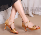 Soft Flock Sole Ballroom Dance Shoes Gold or Black
