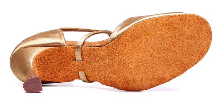 Soft Flock Sole Ballroom Dance Shoes Gold or Black