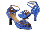 Electric Blue Professional Dance Shoes Jazz Ballroom Latin