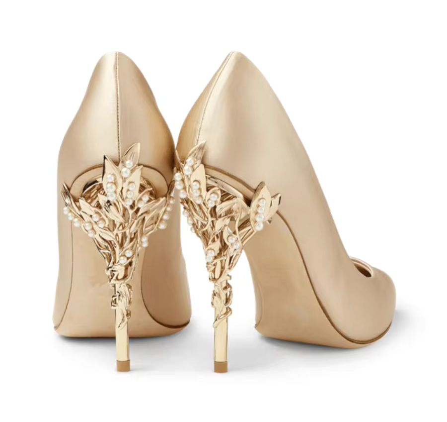 Stunning Gold or Ivory Stiletto Heel Wedding or Event Shoes