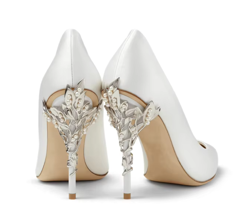 Stunning Gold or Ivory Stiletto Heel Wedding or Event Shoes