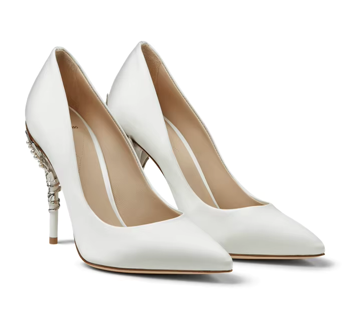 Stunning Gold or Ivory Stiletto Heel Wedding or Event Shoes