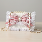 Lolita High Heel Wedding with Pink Bows & Matching Bag