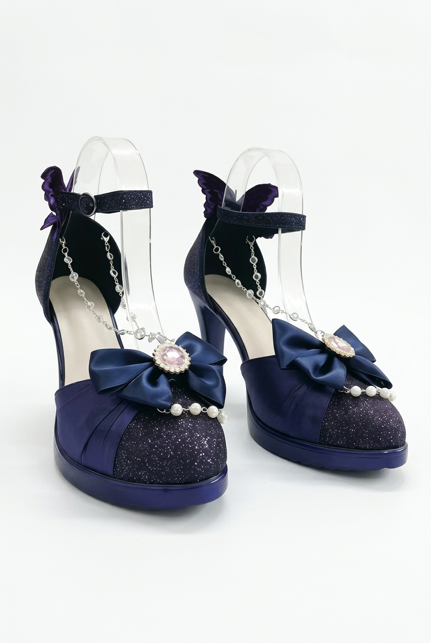 Sparkly Castorice Purple Honkai Star Rail Cosplay Shoes