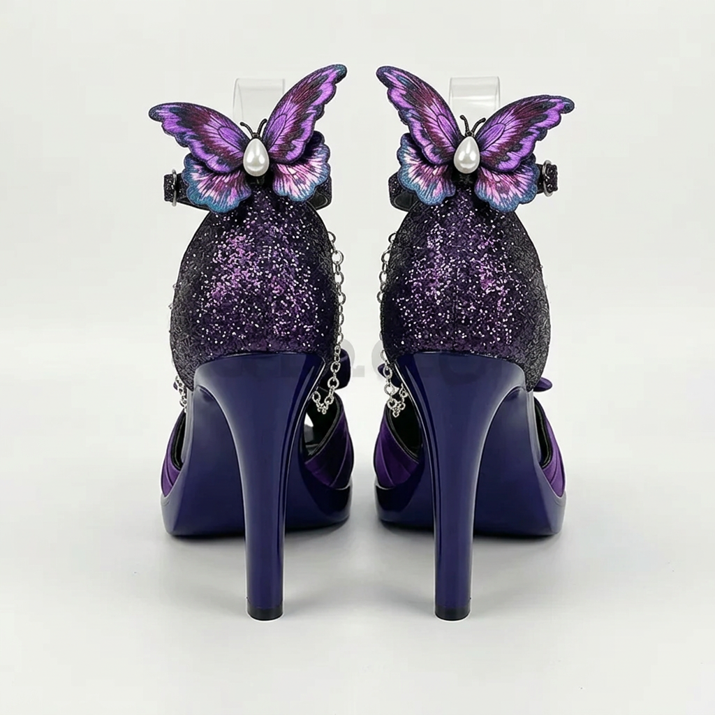 Sparkly Castorice Purple Honkai Star Rail Cosplay Shoes