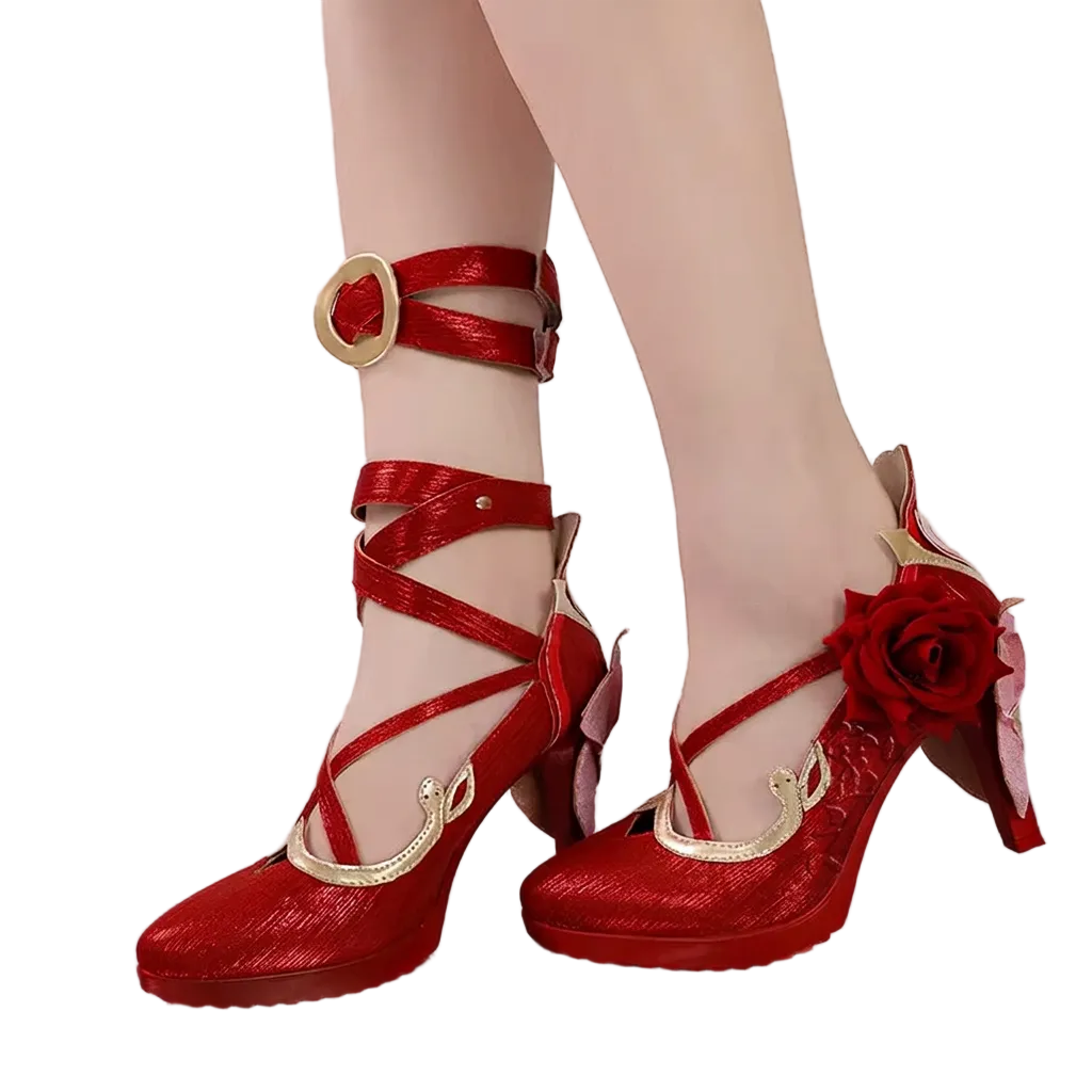 Honkai Impact Elysia Herrscher Red Cosplay Shoes