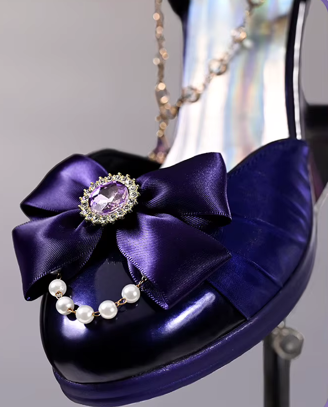 Castorice Purple Pumps Shoes Honkai Star Rail Cosplay