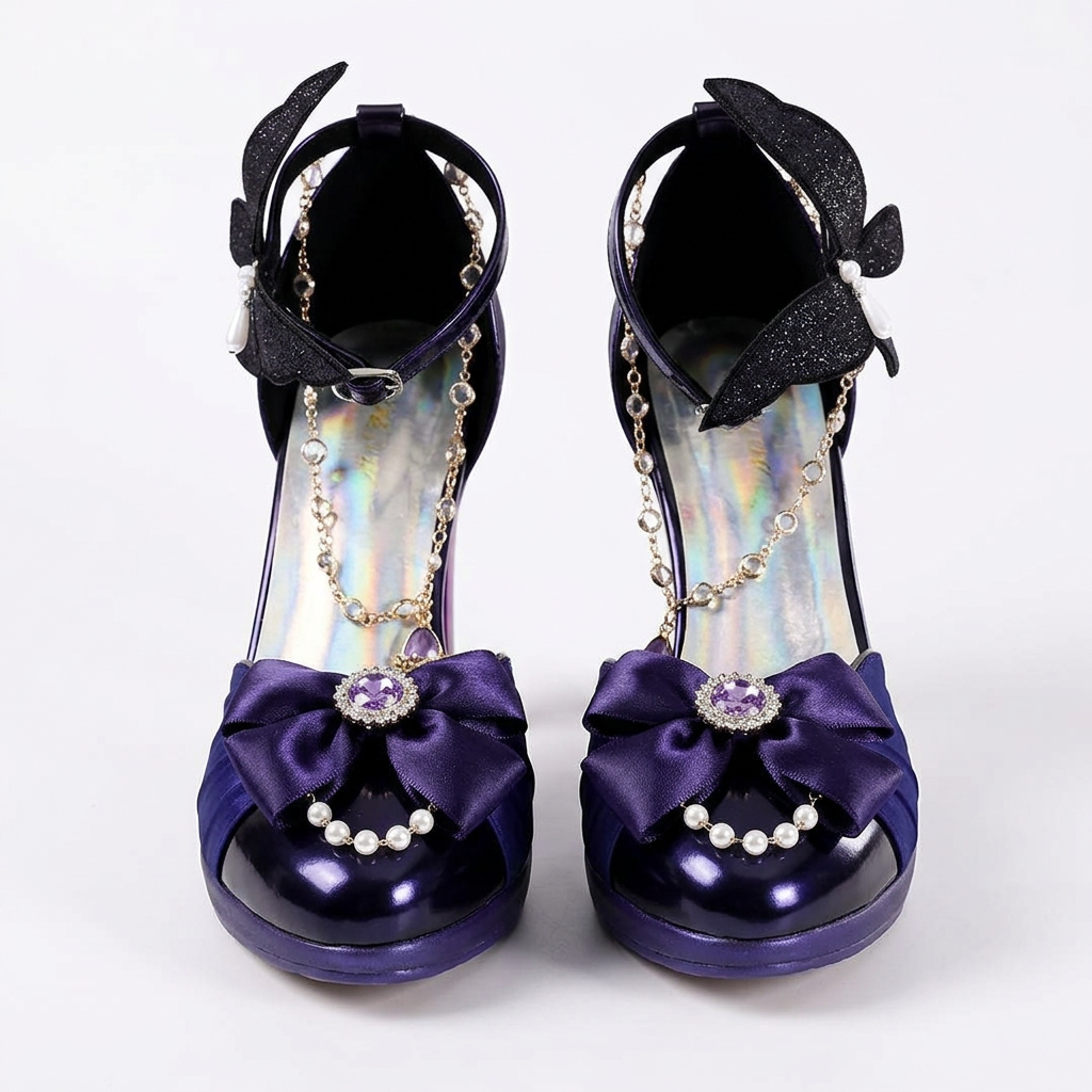 Castorice Purple Pumps Shoes Honkai Star Rail Cosplay