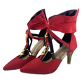 Red Suded Phrolova Wuthering Waves Cosplay Shoes