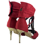 Red Suded Phrolova Wuthering Waves Cosplay Shoes