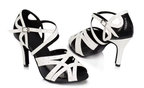 Black & White Professional Dance Shoes High Heel Jazz Salsa