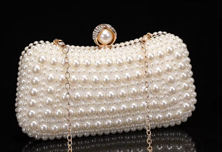 Designer Pearl Ivory High Heel Wedding Shoes & Matching Bag