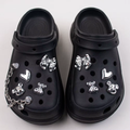 Pack of 9 CROC Charms Silver Heart Teddy Bows