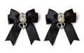 Pair of Large Satin Shoe Charms in Black Pink or Red