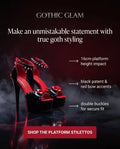 Black & Red Dramatic Stiletto Heels Goth Y2K Shoes
