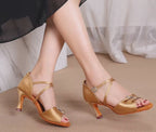 Soft Flock Sole Ballroom Dance Shoes Gold or Black