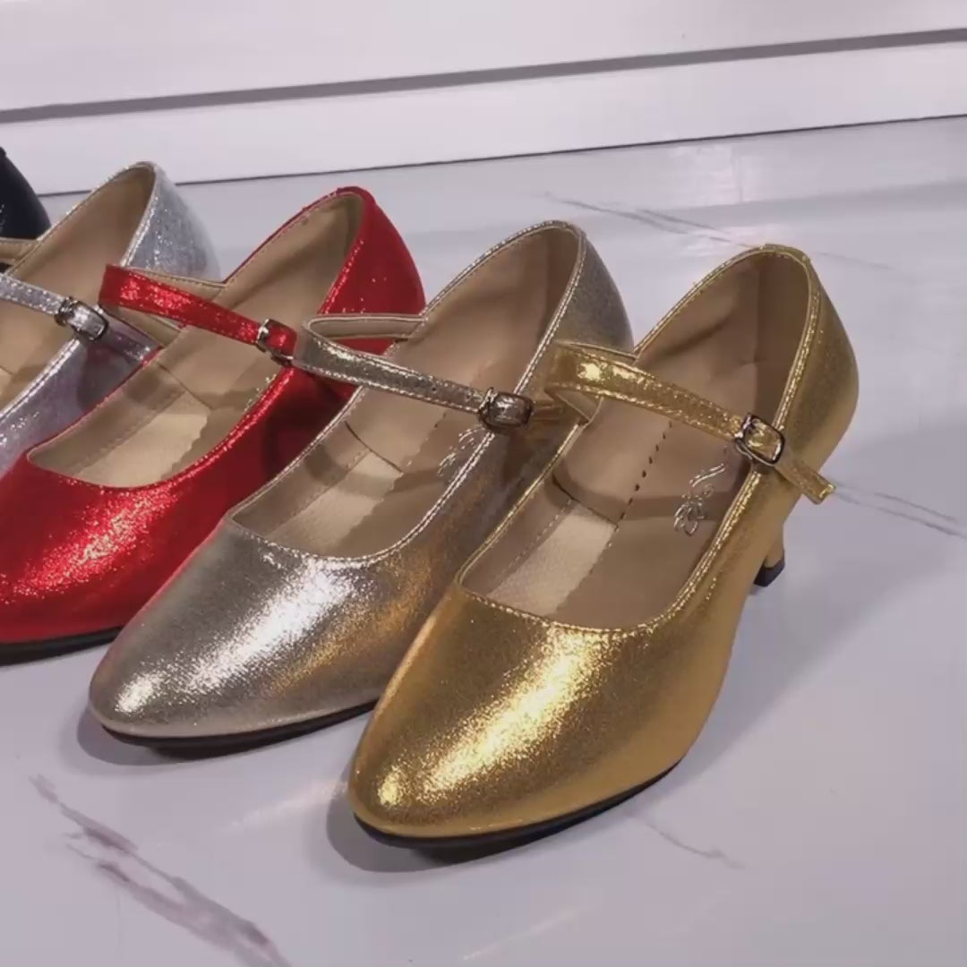 Classic Ballroom Shiny Leather Dance Shoes in 5 Colours