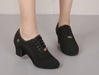 Black or Red Professional Dance Shoes with Flexible Sole